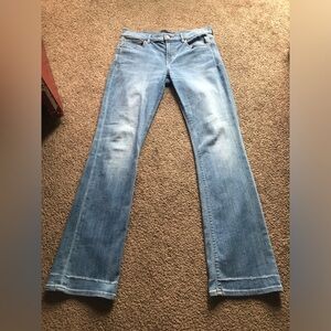 Express Women's Flare Jeans in Light Blue